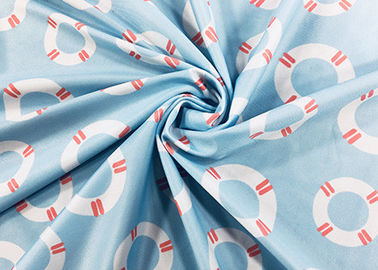 85% Polyester Digital Printing Fabric For Swimsuit Sky Blue Swim